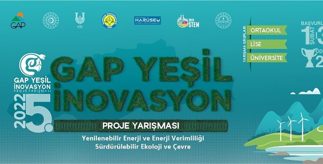 5.GAP Yeşil İnovasyon Yarışması Başvuruları Başladı