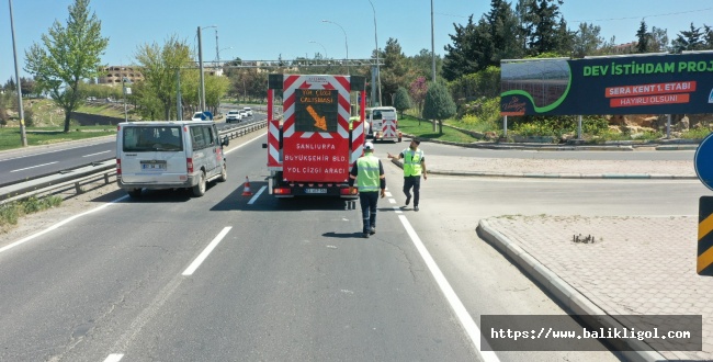 Urfa’da Yol İşaretleme Çalışması