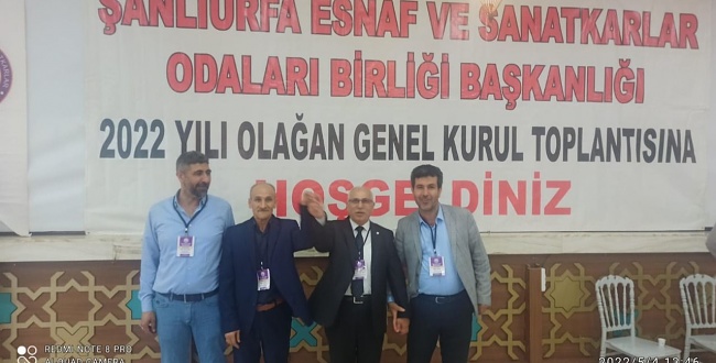 Şanlıurfa Esnaf Odası Başkanı Şefik Bakay güven tazeledi