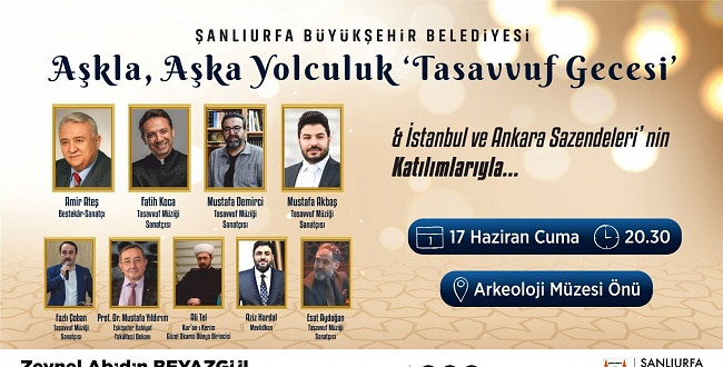 Urfa’da Aşka Yolculuk Tasavvuf Gecesi