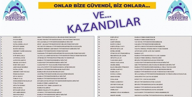 Eyyübiye Belediyesi ile Üniversiteli Oldular