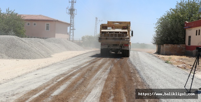 Harran Kırsalında Sathi Asfalt Yapılıyor