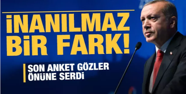 MetroPoll'un Anketinde Erdoğan en yakın rakibine fark attı