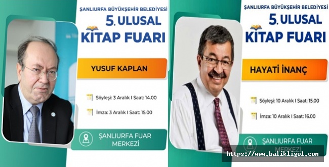 Ünlü Yazar Ve Şairler Urfa Kitap Fuarına Katılacak