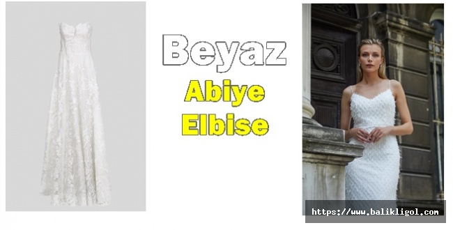 Beyaz Abiye Elbise