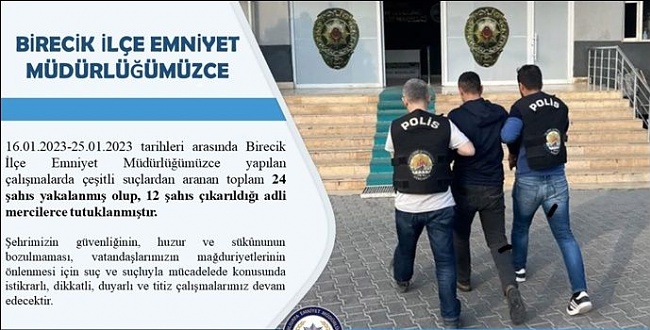 Aranan 12 kişi tutuklandı