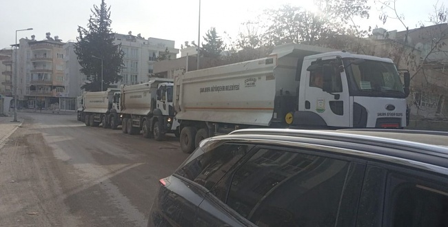 Şanlıurfa Büyükşehir Belediyesi'nden Adıyaman'a araç desteği