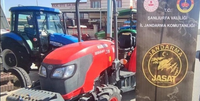 Isparta'dan çalınan traktör Şanlıurfa'da ele geçirildi