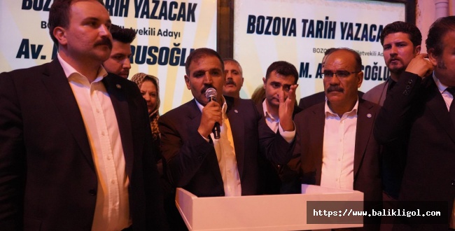 Bozova’da miting gibi seçim bürosu açılışı