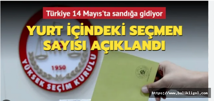 Türkiye'de 2023 Mayıs Seçimleri İçin Seçmen Sayısı Açıklandı