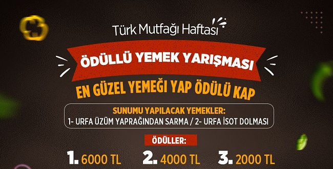 Gastronomi Şehri Şanlıurfa’da Büyükşehirden Türk Mutfağı Yemek Yarışması