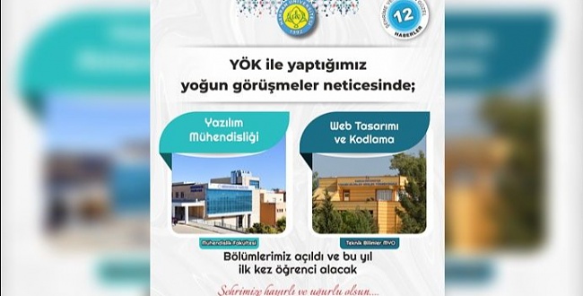 Rektör Güllüoğlu duyurdu: HRÜ'de yeni bölümler açılıyor