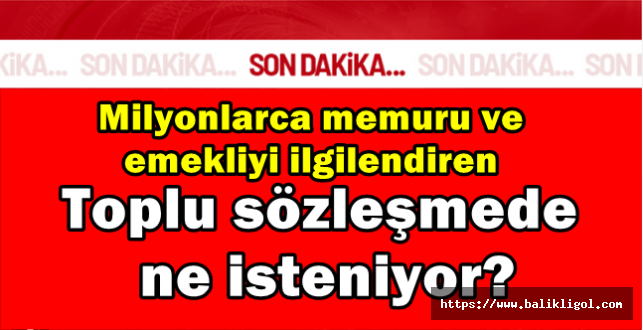 Milyonlarca memuru ve emekliyi ilgilendiren toplu sözleşmede ne isteniyor?