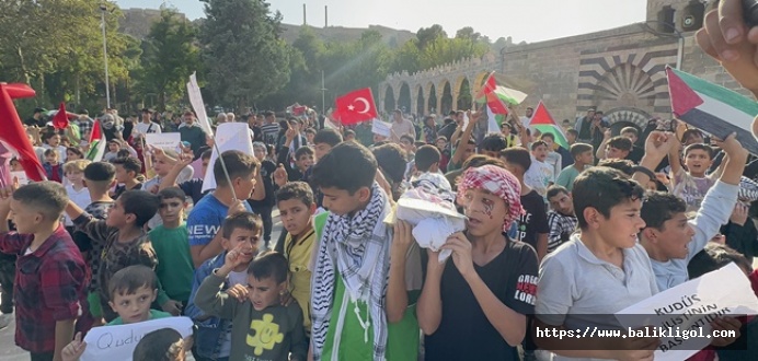 Urfa'da çocuklar Gazze'de katledilen çocuklar için meydanlardaydı