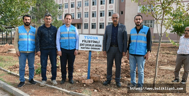 Hilvan'da Filistinli Çocuklar Anısına Fidan Dikildi