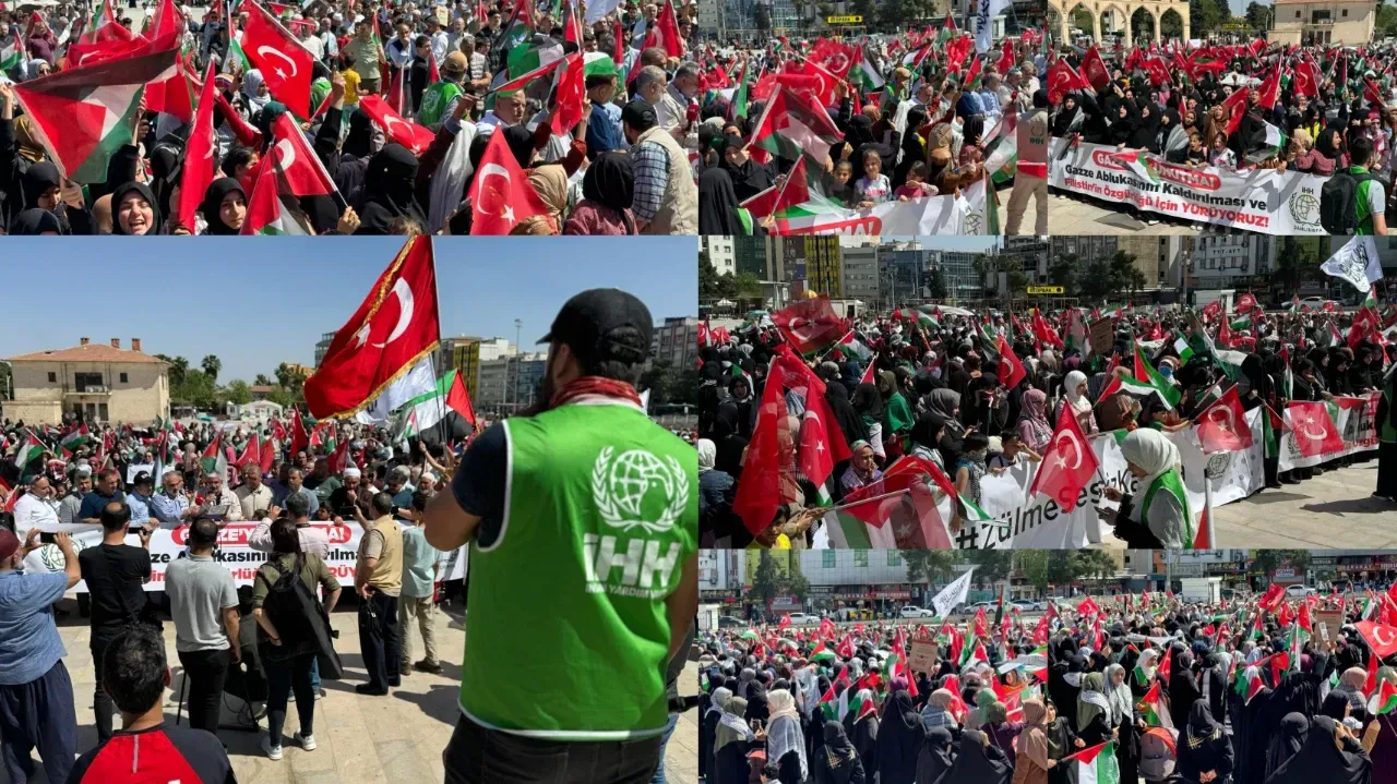 Filistin ve Gazze için Şanlıurfa ayaktı