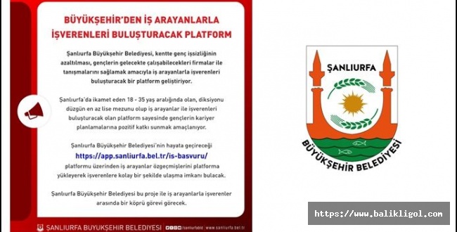 Şanlıurfa Büyükşehir İş Arayanlarla İşverenleri Buluşturuyor