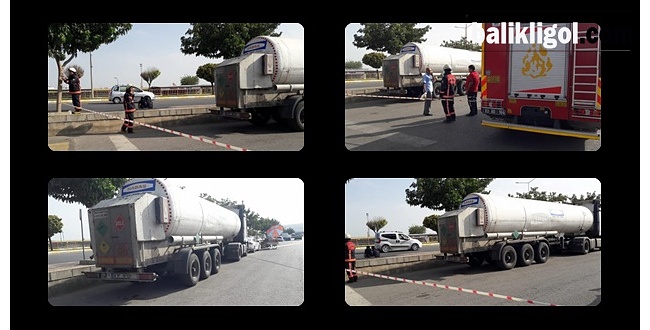Şanlıurfa'da Tankerdeki LPG Sızıntısı İtfaiye ve Polisi Alarma Geçirdi