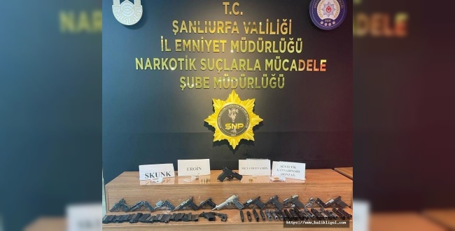 Şanlıurfa'da silah ve uyuşturucu operasyonu: 5 gözaltı