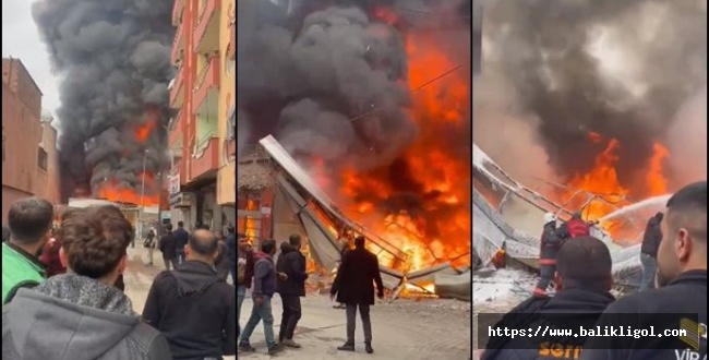 Viranşehir eski sanayi sitesinde işyeri yangını