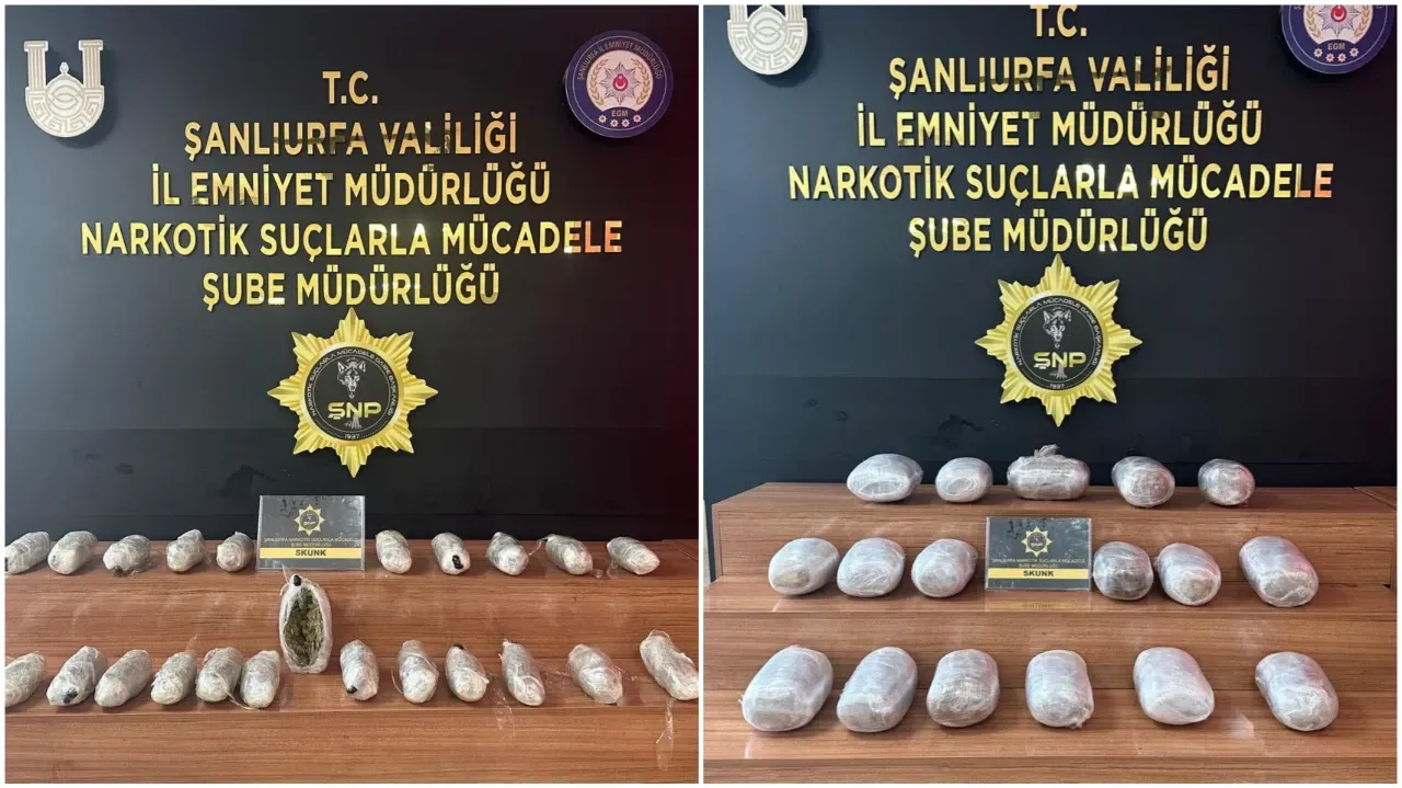 Şanlıurfa'da 29 Kilo 50 Gram Skunk Ele Geçirildi