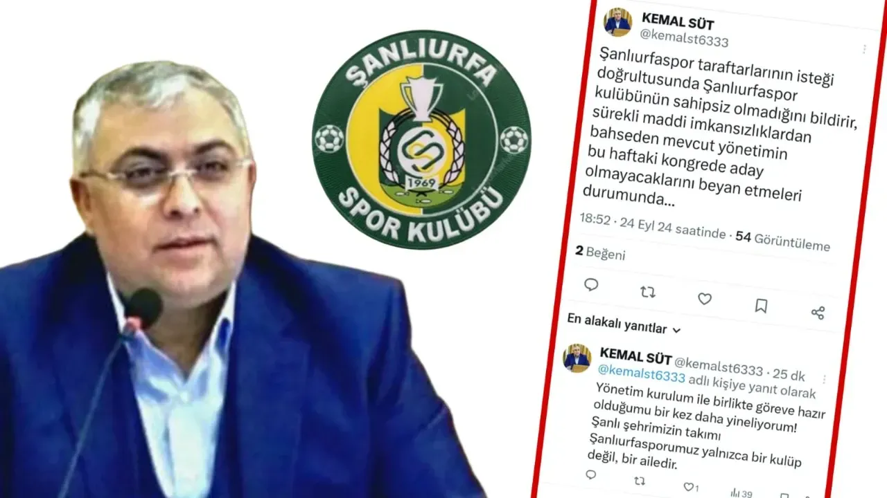 Kemal Süt: Şanlıurfaspor İçin Göreve Hazırız