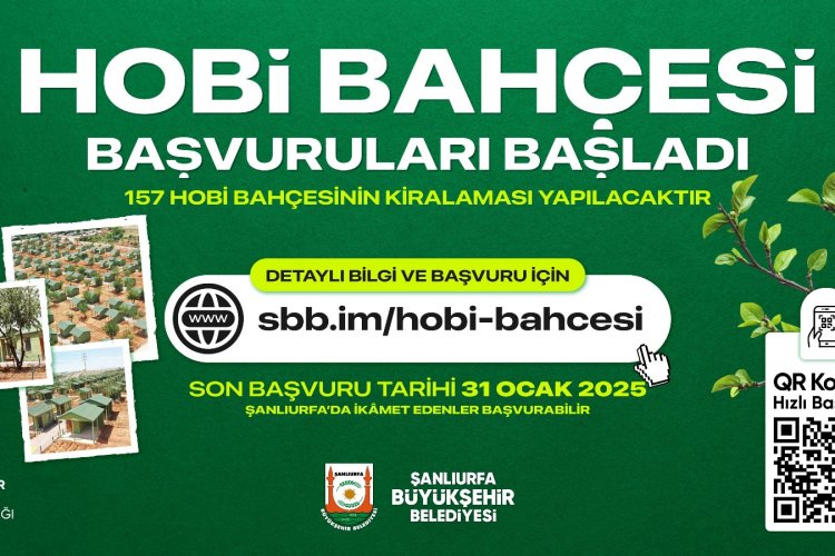 Şanlıurfa Büyükşehir Hobi Bahçesi Kiralama Başvuruları Başladı! İşte Başvuru şartları ve Detayları